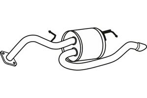 Rear muffler i gruppen Tillflligt dolda artiklar hos  Professional Parts Sweden AB (P66038)