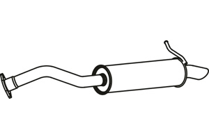 Rear muffler in the group Exhaust parts / Exhaust muffler & kits at  Professional Parts Sweden AB (P66042)