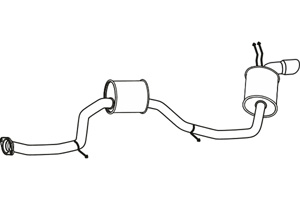 Rear muffler in the group Exhaust parts / Exhaust muffler & kits at  Professional Parts Sweden AB (P66043)