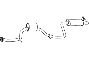 Rear muffler in the group Exhaust parts / Exhaust muffler & kits at  Professional Parts Sweden AB (P66046)
