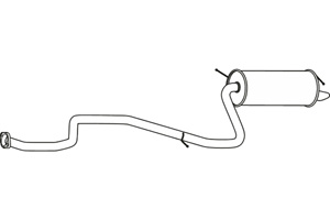 Rear muffler in the group Exhaust parts / Exhaust muffler & kits at  Professional Parts Sweden AB (P66047)