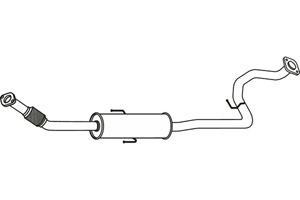 Intermediate muffler in the group Exhaust parts / Exhaust muffler & kits at  Professional Parts Sweden AB (P66052)