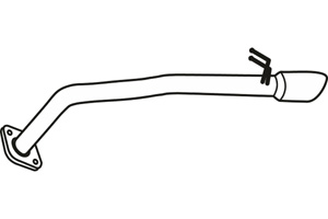 Rear pipe in the group Exhaust parts / Exhaust muffler & kits at  Professional Parts Sweden AB (P66053)