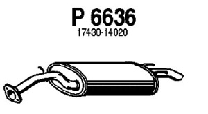 Rear muffler in the group  at  Professional Parts Sweden AB (P6636)