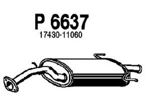 Rear muffler in the group  at  Professional Parts Sweden AB (P6637)