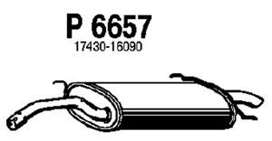 Rear muffler in the group  at  Professional Parts Sweden AB (P6657)