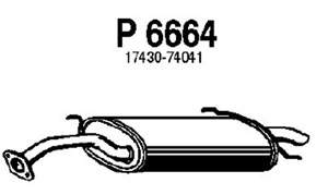 Rear muffler in the group  at  Professional Parts Sweden AB (P6664)