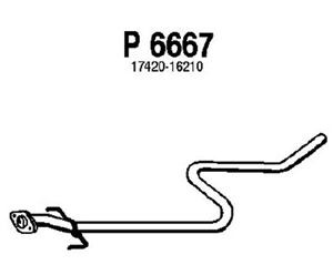 Intermediate pipe in the group  at  Professional Parts Sweden AB (P6667)