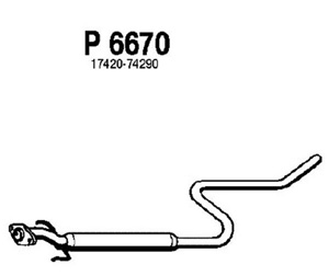 Intermediate muffler i gruppen Tillflligt dolda artiklar hos  Professional Parts Sweden AB (P6670)