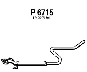 Intermediate muffler in the group  at  Professional Parts Sweden AB (P6715)