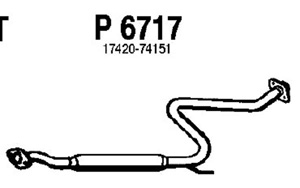 Intermediate muffler in the group  at  Professional Parts Sweden AB (P6717)