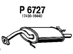 Rear muffler in the group  at  Professional Parts Sweden AB (P6727)
