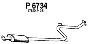 Intermediate muffler in the group  at  Professional Parts Sweden AB (P6734)