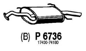 Rear muffler - Replaced by P6735 in the group  at  Professional Parts Sweden AB (P6736)