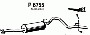 Rear muffler in the group  at  Professional Parts Sweden AB (P6755)