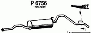 Rear muffler in the group  at  Professional Parts Sweden AB (P6756)