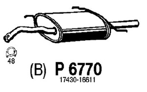 Rear muffler in the group  at  Professional Parts Sweden AB (P6770)
