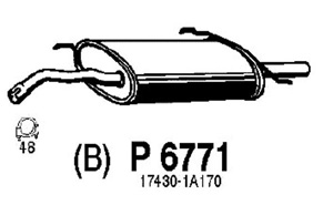 Rear muffler in the group  at  Professional Parts Sweden AB (P6771)