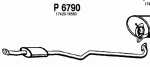 Intermediate muffler in the group  at  Professional Parts Sweden AB (P6790)