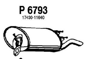Rear muffler in the group  at  Professional Parts Sweden AB (P6793)