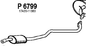 Intermediate muffler in the group  at  Professional Parts Sweden AB (P6799)
