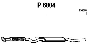 Intermediate muffler in the group  at  Professional Parts Sweden AB (P6804)