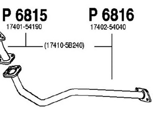 Intermediate pipe in the group  at  Professional Parts Sweden AB (P6816)