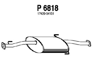Intermediate muffler in the group  at  Professional Parts Sweden AB (P6818)