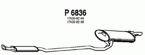 Rear muffler in the group  at  Professional Parts Sweden AB (P6836)