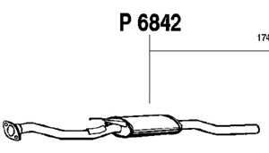 Intermediate muffler in the group  at  Professional Parts Sweden AB (P6842)