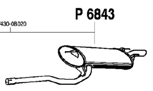 Rear muffler in the group  at  Professional Parts Sweden AB (P6843)