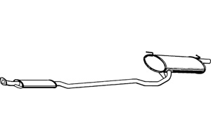 Rear muffler i gruppen Tillflligt dolda artiklar hos  Professional Parts Sweden AB (P6844)