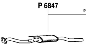 Intermediate muffler in the group Exhaust parts / Exhaust muffler & kits at  Professional Parts Sweden AB (P6847)