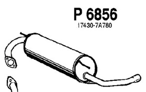 Rear muffler in the group  at  Professional Parts Sweden AB (P6856)