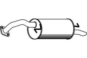 Rear muffler i gruppen Tillflligt dolda artiklar hos  Professional Parts Sweden AB (P6858)