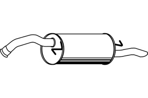 Rear muffler in the group  at  Professional Parts Sweden AB (P6862)