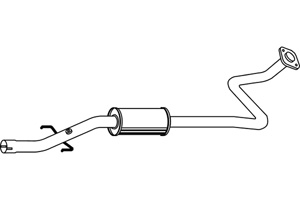 Intermediate muffler in the group  at  Professional Parts Sweden AB (P6867)