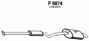 Rear muffler i gruppen Tillflligt dolda artiklar hos  Professional Parts Sweden AB (P6874)