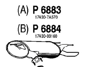 Rear muffler i gruppen Tillflligt dolda artiklar hos  Professional Parts Sweden AB (P6883)