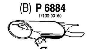 Rear muffler in the group  at  Professional Parts Sweden AB (P6884)