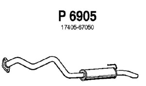 Rear muffler i gruppen Tillflligt dolda artiklar hos  Professional Parts Sweden AB (P6905)