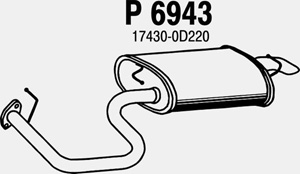 Rear muffler in the group  at  Professional Parts Sweden AB (P6943)