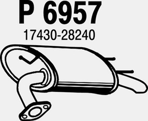Rear muffler in the group  at  Professional Parts Sweden AB (P6957)
