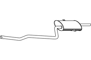 Rear muffler in the group Exhaust parts / Exhaust muffler & kits at  Professional Parts Sweden AB (P6967)