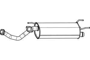 Intermediate muffler in the group  at  Professional Parts Sweden AB (P6991)