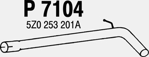 Intermediate pipe in the group  at  Professional Parts Sweden AB (P7104)