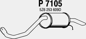 Rear muffler in the group  at  Professional Parts Sweden AB (P7105)