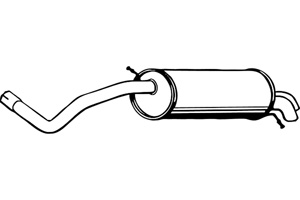 Rear muffler in the group Exhaust parts / Exhaust muffler & kits at  Professional Parts Sweden AB (P7107)
