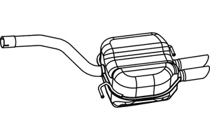 Rear muffler in the group  at  Professional Parts Sweden AB (P7113)