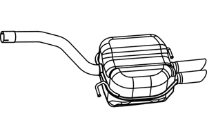 Rear muffler i gruppen Tillflligt dolda artiklar hos  Professional Parts Sweden AB (P7116)